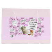 Rose & Blanc Comment Aimer Le Sac Cadeau (Dos)