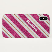 Rose, Blanc Coque-Mate à peine Il iPhone X Coque (Dos (Horizontal))