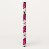 Rose, Blanc Coque-Mate à peine Il iPhone X Coque (Dos/Droite)