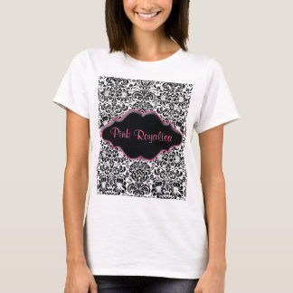 Rose blanc de noir de damassé de T-shirt de spa de