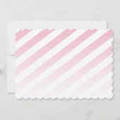 Rose blanc Lune étoile fille Invitation Baby showe (Dos)