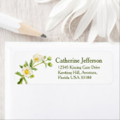 Rose  blanc mariage mince réponse étiquettes de ad (En situation)