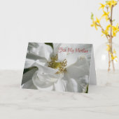 Rose blanc pour la carte de maman (Fleur jaune)