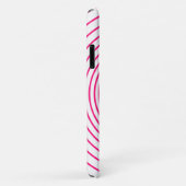 Rose Blanc rayé coque iphone Coeur Choisir les cou (Dos/Droite)