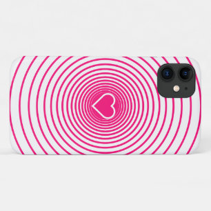 Rose Blanc rayé coque iphone Coeur Choisir les cou