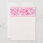 Rose Blanc Rustique Linen Bridal Douche Invitation (Dos)