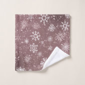 Rose blanc Snowflakes rose (Gant de toilette)