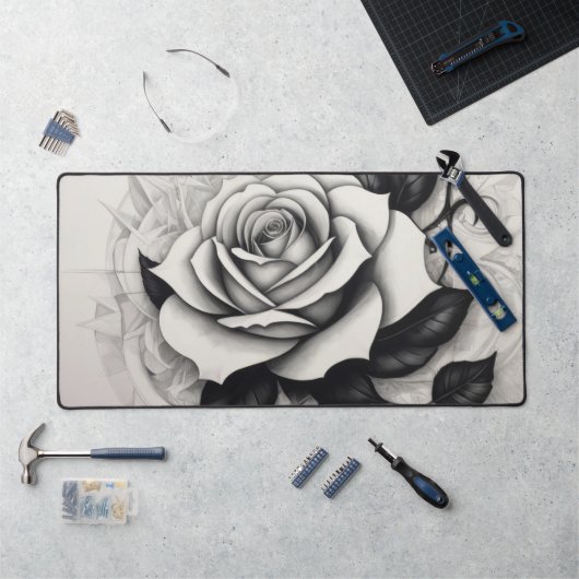 rose blanche Abstraite (Poste de travail)