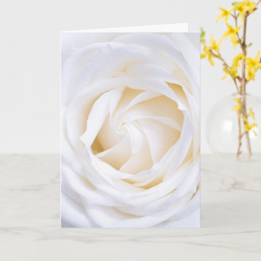 "ROSE BLANCHE" CARTE FLORALE (Fleur jaune)