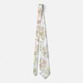 Rose blanche crème Mariage blanc Cravate floral bl (Dos)