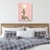 Rose blanche dans le vase - toile (Insitu(Chambre))