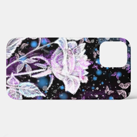 Rose blanche et coque iphone de papillons (Verso (horizontal))