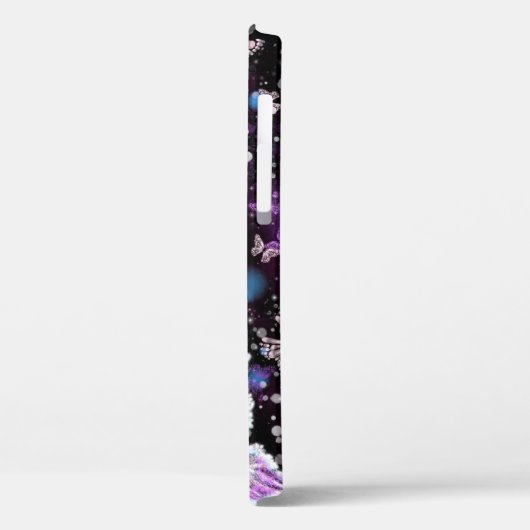 Rose blanche et coque iphone de papillons (Verso / Gauche)