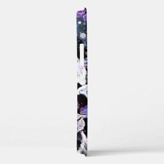 Rose blanche et coque iphone de papillons (Verso / Droite)