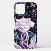 Rose blanche et coque iphone de papillons (Verso)