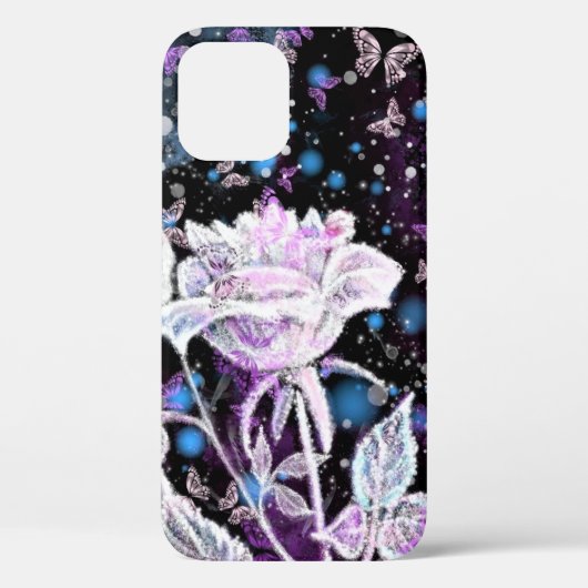 Rose blanche et coque iphone de papillons (Verso)