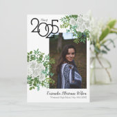 Rose blanche Faire-part de diplôme (Debout devant)