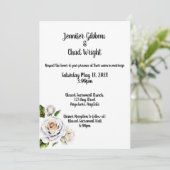 Rose blanche, Faire-part de mariage 5x7" (Debout devant)