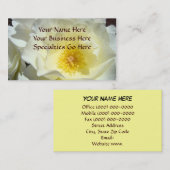 Rose blanche Fleur Carte de visite personnalisé Ja (Devant / Derrière)