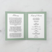 Rose blanche Floral Photo Memorial Programmes funé (Intérieur)