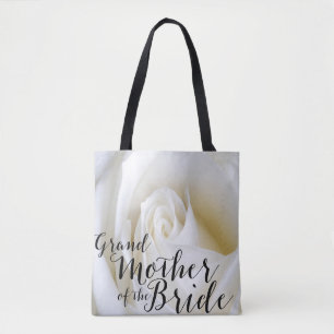 Rose blanche Grand-mère du Sac fourre-tout de toil