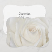Rose blanche Invitation 5x7 (Devant / Derrière)