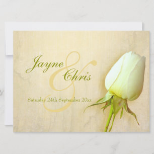 Rose blanche mariage grande invitation paysage