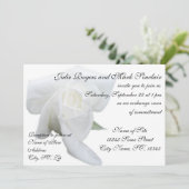 Rose blanche Mariage officiel Invitation personnal (Debout devant)