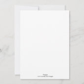 Rose blanche Mariage officiel Invitation personnal (Dos)