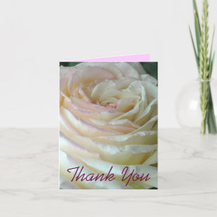 Rose blanche Merci note