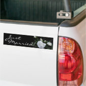 Rose blanche neige - Sticker pare-chocs (Sur camion)