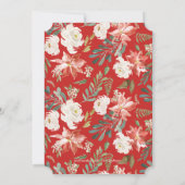 Rose blanche & Noël saint wreath dîner Invitation (Dos)