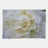 Rose blanche Pétales Fleur Floral Art Serviette de (Horizontal)