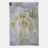 Rose blanche Pétales Fleur Floral Art Serviette de (Vertical)