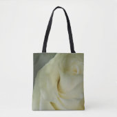 Rose blanche sur le sac d'impression (Devant)
