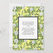 Rose blanche Yellow Photo Faire-part de graduation (Dos)