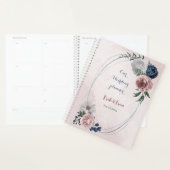 rose bleu blanc floral verdure mariage (Devant avec enveloppe)