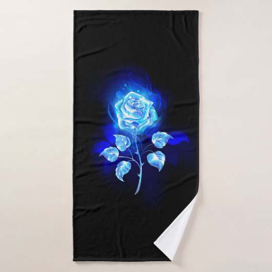 Rose bleu brûlant (Serviette de bain)