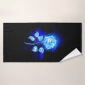Rose bleu brûlant (Serviette de bain)
