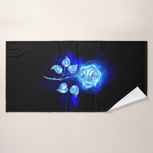 Rose bleu brûlant (Serviette de bain)
