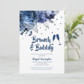 Rose bleu Brunch & Bubbly Invitation de douche nup (Debout devant)