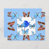 ROSE BLEU ! Carte postale (Devant / Derrière)