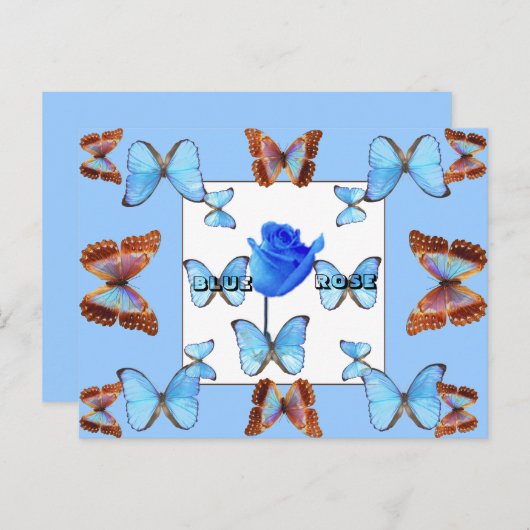 ROSE BLEU ! Carte postale (Devant / Derrière)