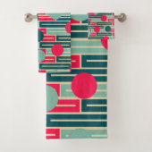 Rose, Bleu clair, Rectangles Turquoises et cercles (En situation)