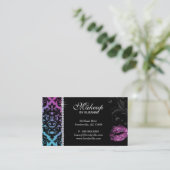 Rose bleu de damassé de carte de visite de (Debout devant)