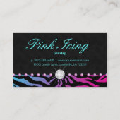 Rose bleu de points pourpres de zèbre de carte de (Dos)