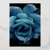 Rose bleu doux 16 Invitation Foil Invitation (Verso)