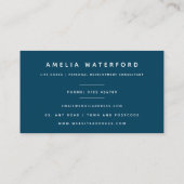 Rose bleu étincelle Carte de visite américain (Dos)