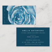 Rose bleu étincelle Carte de visite américain (Devant / Derrière)