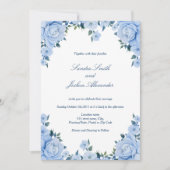 Rose bleu Faire-part de mariage (Devant)